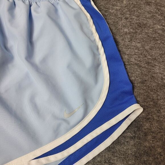 Nike Dri-fit Women’s AthleticTrack Running Shorts Size L Blue White Color - Picture 5 of 8